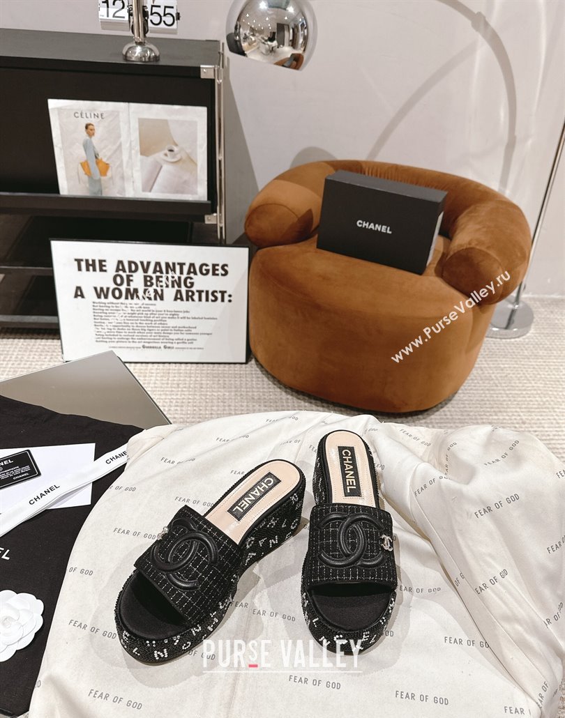 Chanel Strass Heel CC Logo Platform Mules 07 2024 (modeng-24011627)