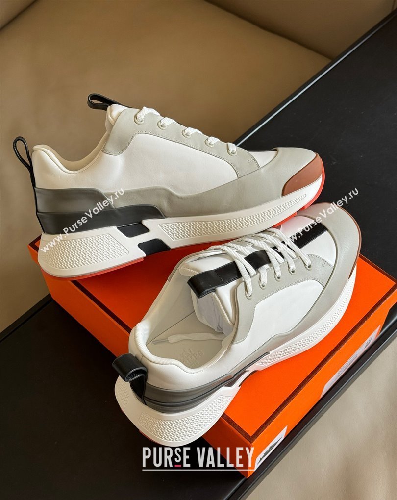 Hermes Heros Women/Men sneakers in Leather 01 2024 (kaola-24011731)