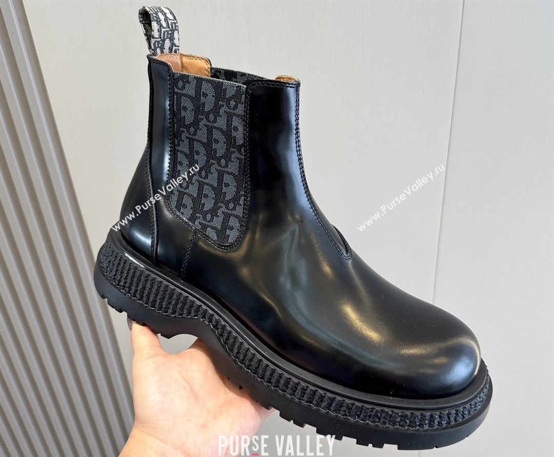 Dior Explorer Chelsea Mens Boots in Calfskin with Dior Oblique Motif 06 (shouhe-24011906)