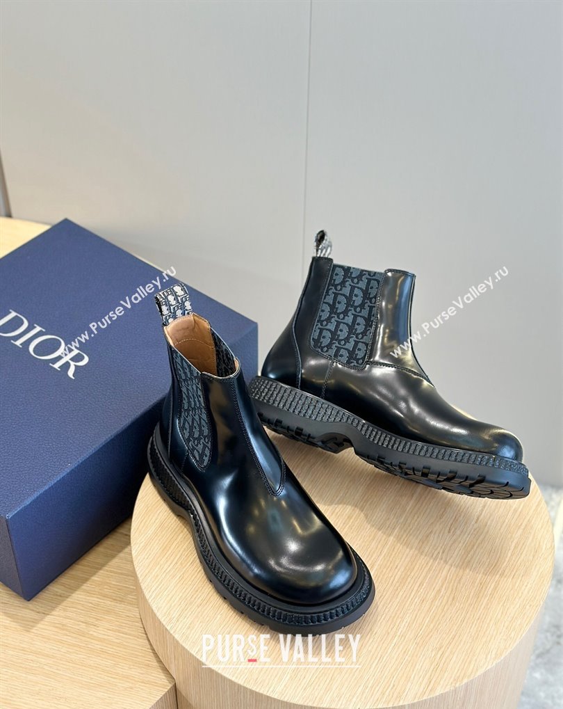 Dior Explorer Chelsea Mens Boots in Calfskin with Dior Oblique Motif 06 (shouhe-24011906)