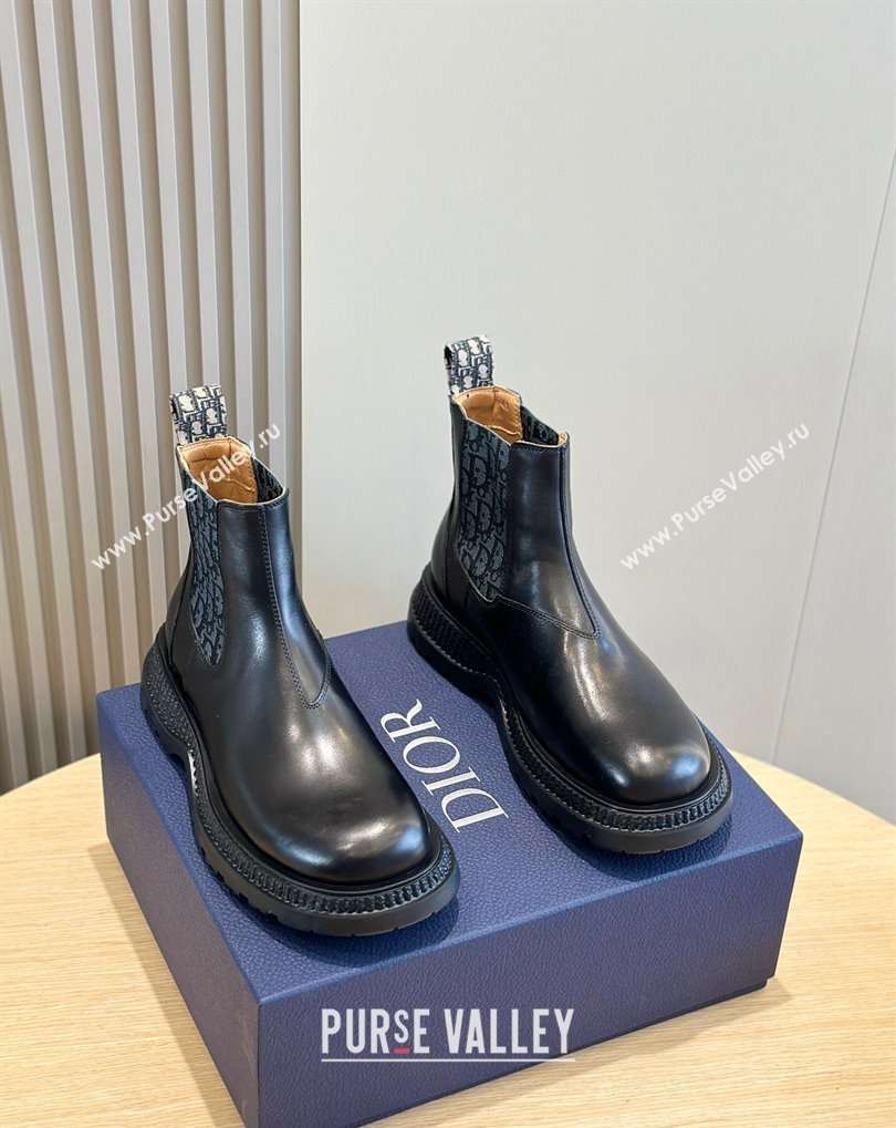 Dior Explorer Chelsea Mens Boots in Calfskin with Dior Oblique Motif 07 (shouhe-24011907)