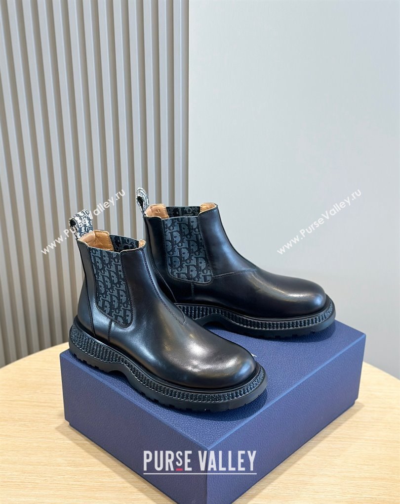 Dior Explorer Chelsea Mens Boots in Calfskin with Dior Oblique Motif 07 (shouhe-24011907)