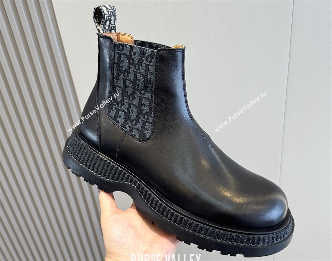Dior Explorer Chelsea Mens Boots in Calfskin with Dior Oblique Motif 07 (shouhe-24011907)