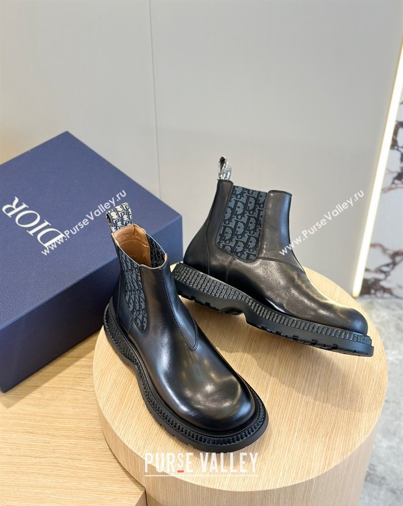 Dior Explorer Chelsea Mens Boots in Calfskin with Dior Oblique Motif 07 (shouhe-24011907)