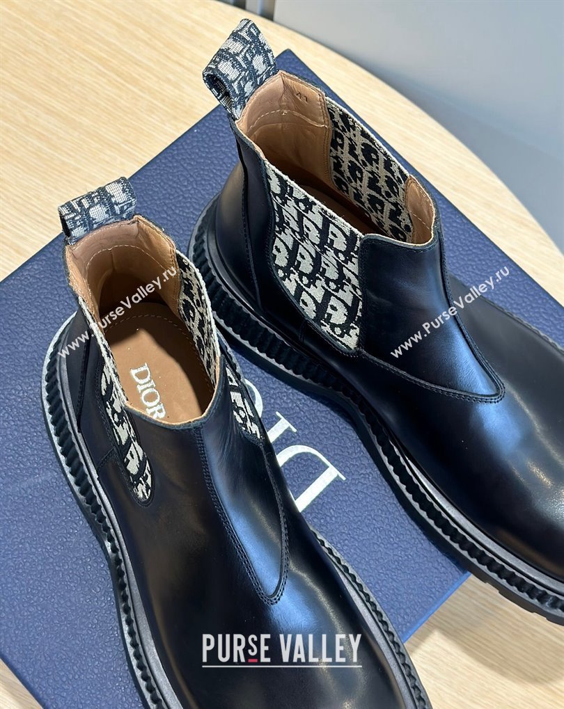 Dior Explorer Chelsea Mens Boots in Calfskin with Dior Oblique Motif 08 (shouhe-24011908)