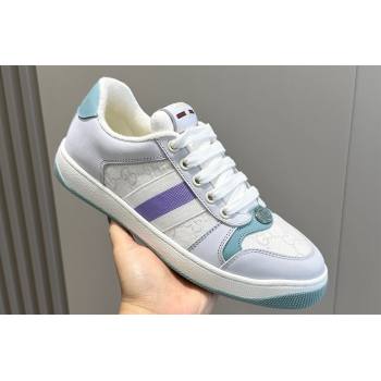 Gucci Mens Screener sneakers in GG Supreme canvas with Web 01 (shouhe-24011911)