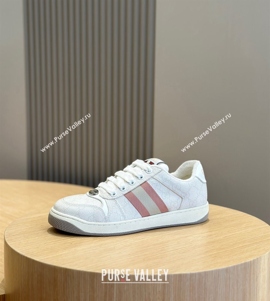 Gucci Mens Screener sneakers in GG Supreme canvas with Web 03 (shouhe-24011913)