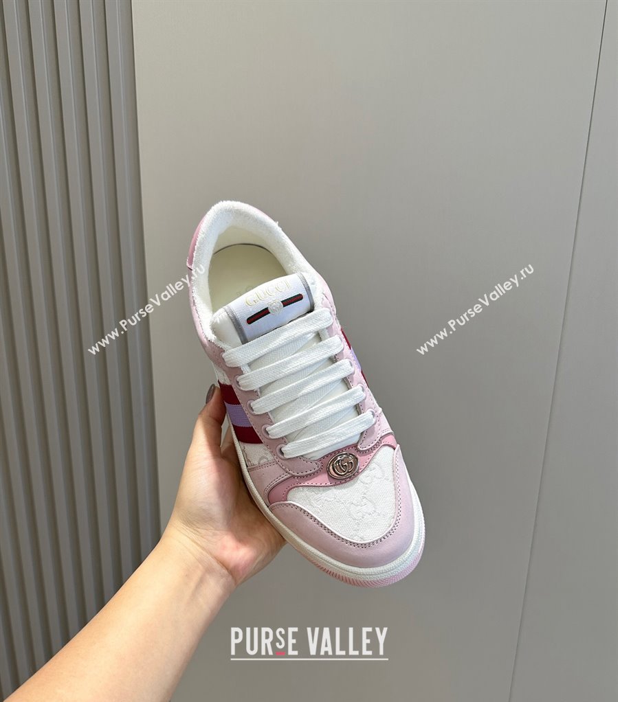 Gucci Mens Screener sneakers in GG Supreme canvas with Web 05 (shouhe-24011915)