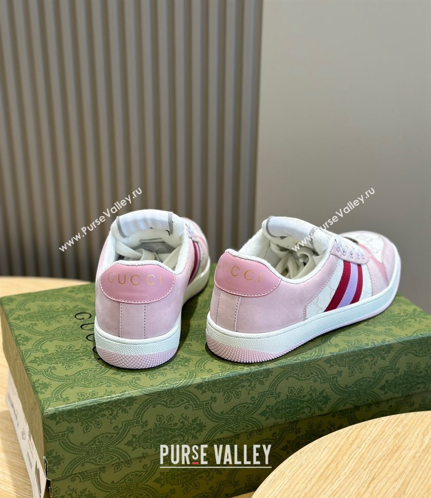 Gucci Mens Screener sneakers in GG Supreme canvas with Web 05 (shouhe-24011915)