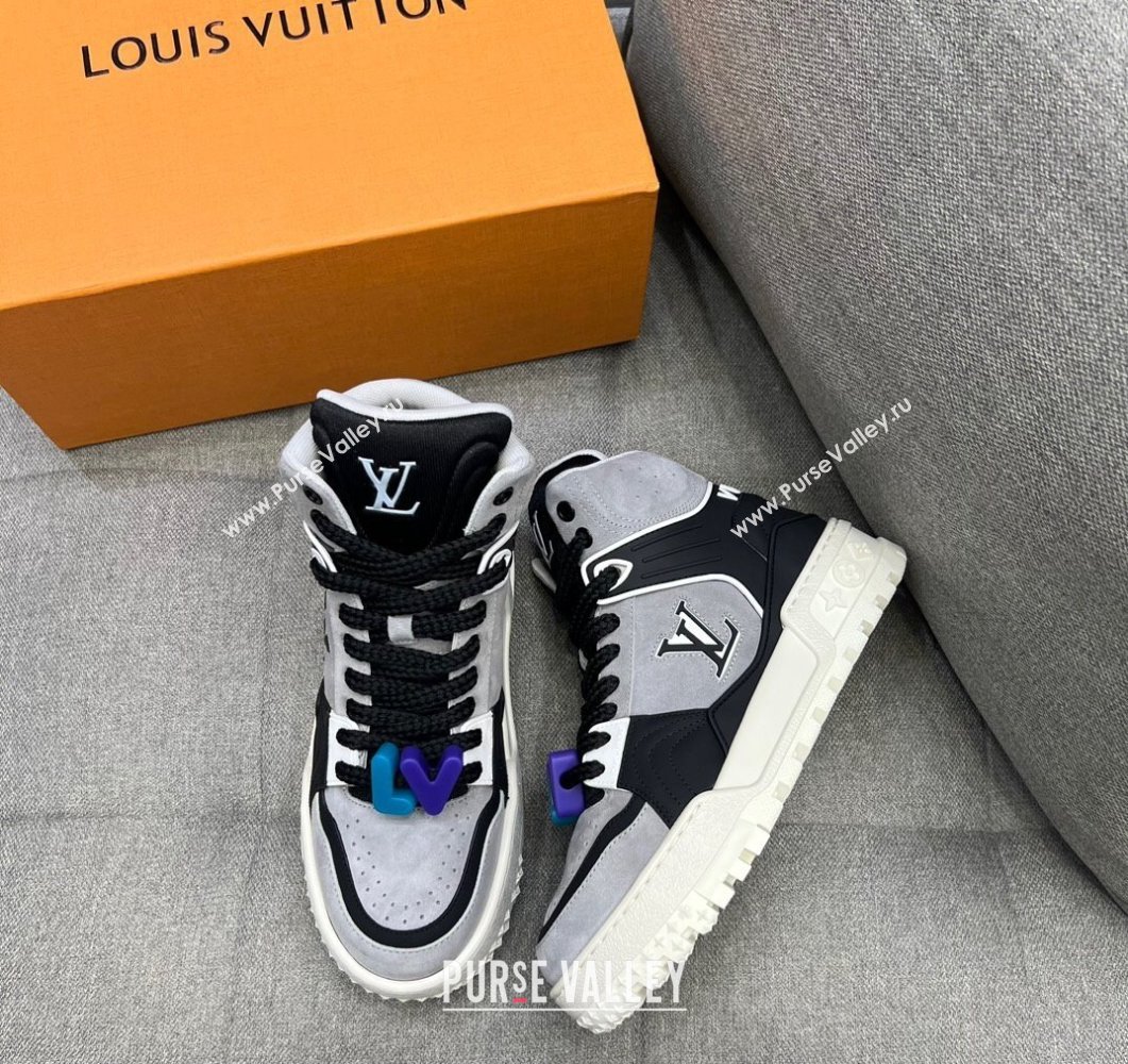 Louis Vuitton Mens LV Trainer Sneaker Boots 02 (shouhe-24011932)