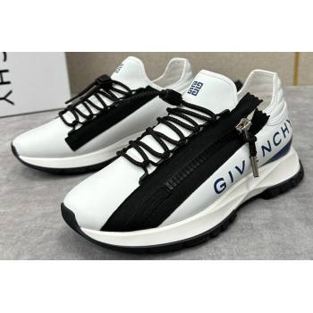 Givenchy Spectre runner Mens Sneakers in leather White/Black with zip (shouhe-240119h45)