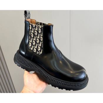 Dior Explorer Chelsea Mens Boots in Calfskin with Dior Oblique Motif 01 (shouhe-24011901)