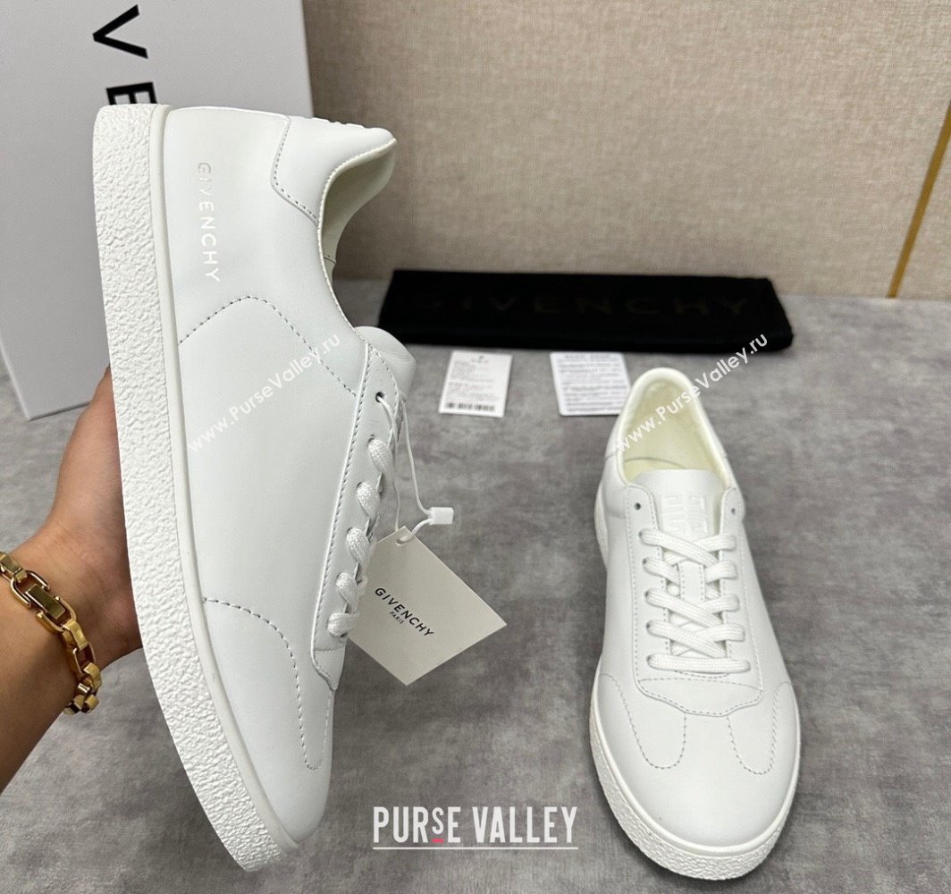 Givenchy Town Mens Sneakers in leather White (shouhe-240119h39)