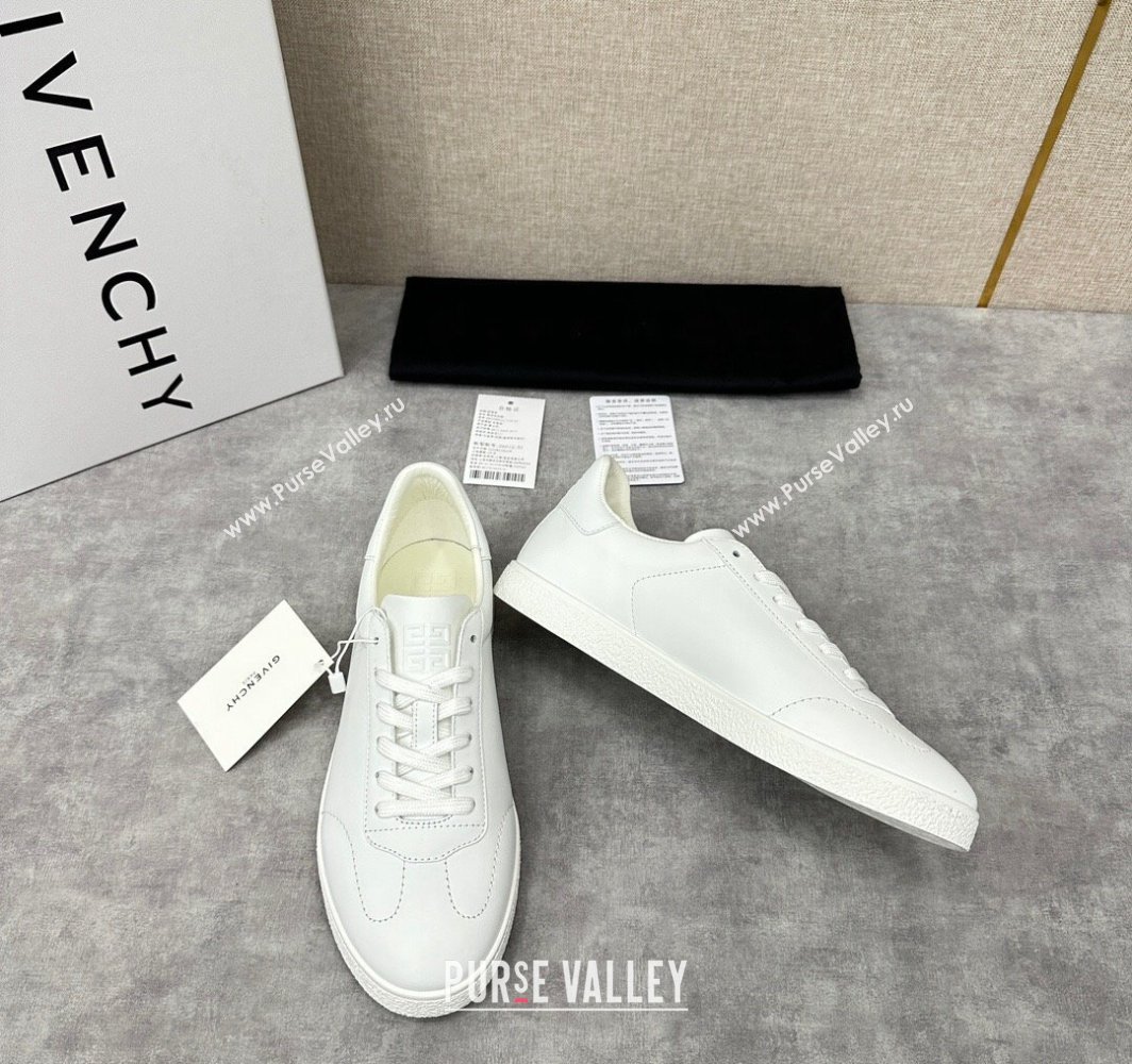 Givenchy Town Mens Sneakers in leather White (shouhe-240119h39)