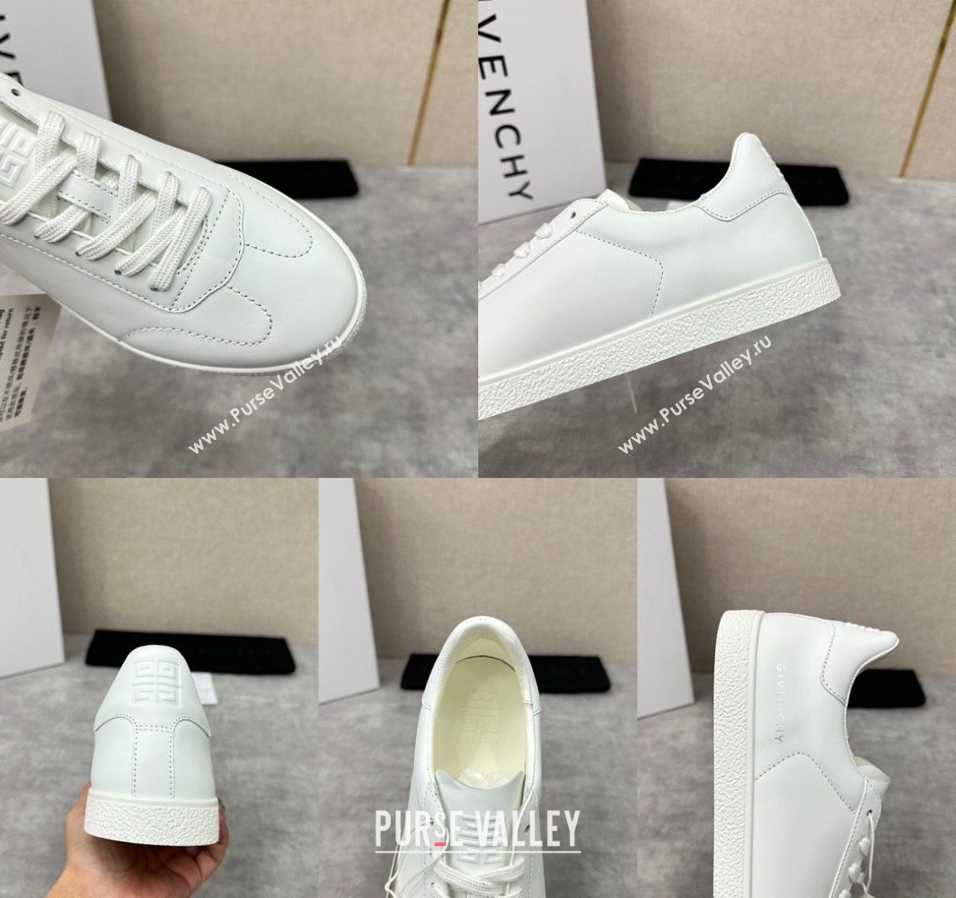 Givenchy Town Mens Sneakers in leather White (shouhe-240119h39)