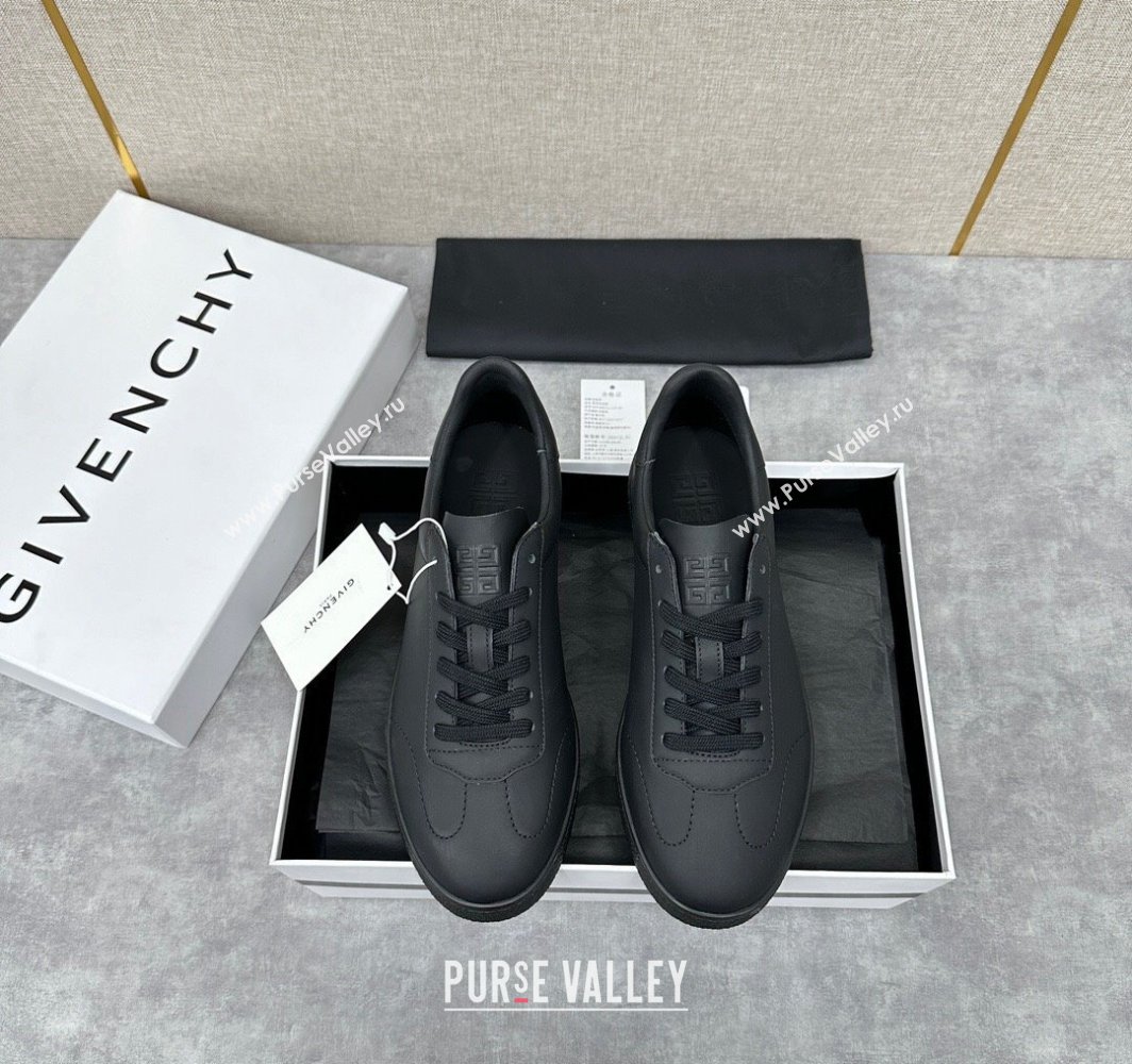 Givenchy Town Mens Sneakers in leather Black (shouhe-240119h38)