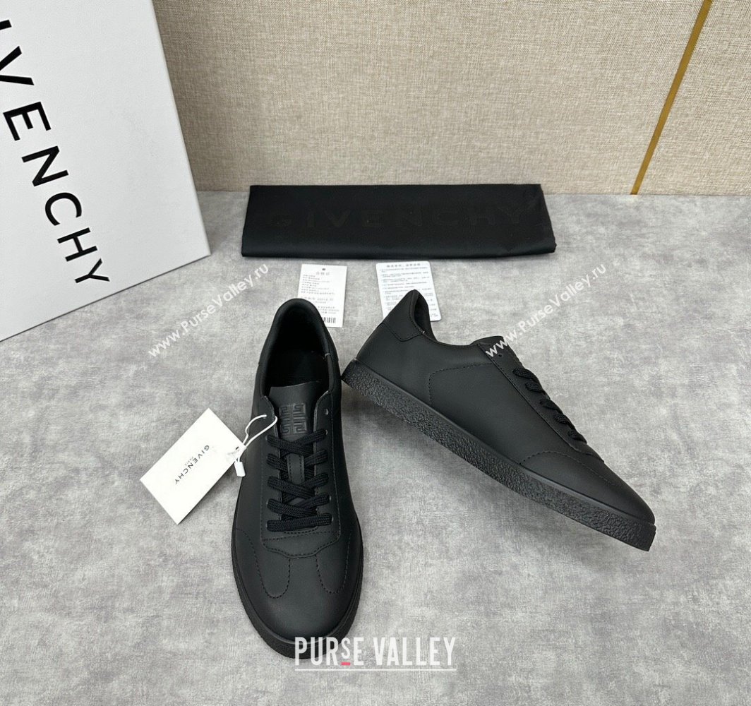 Givenchy Town Mens Sneakers in leather Black (shouhe-240119h38)