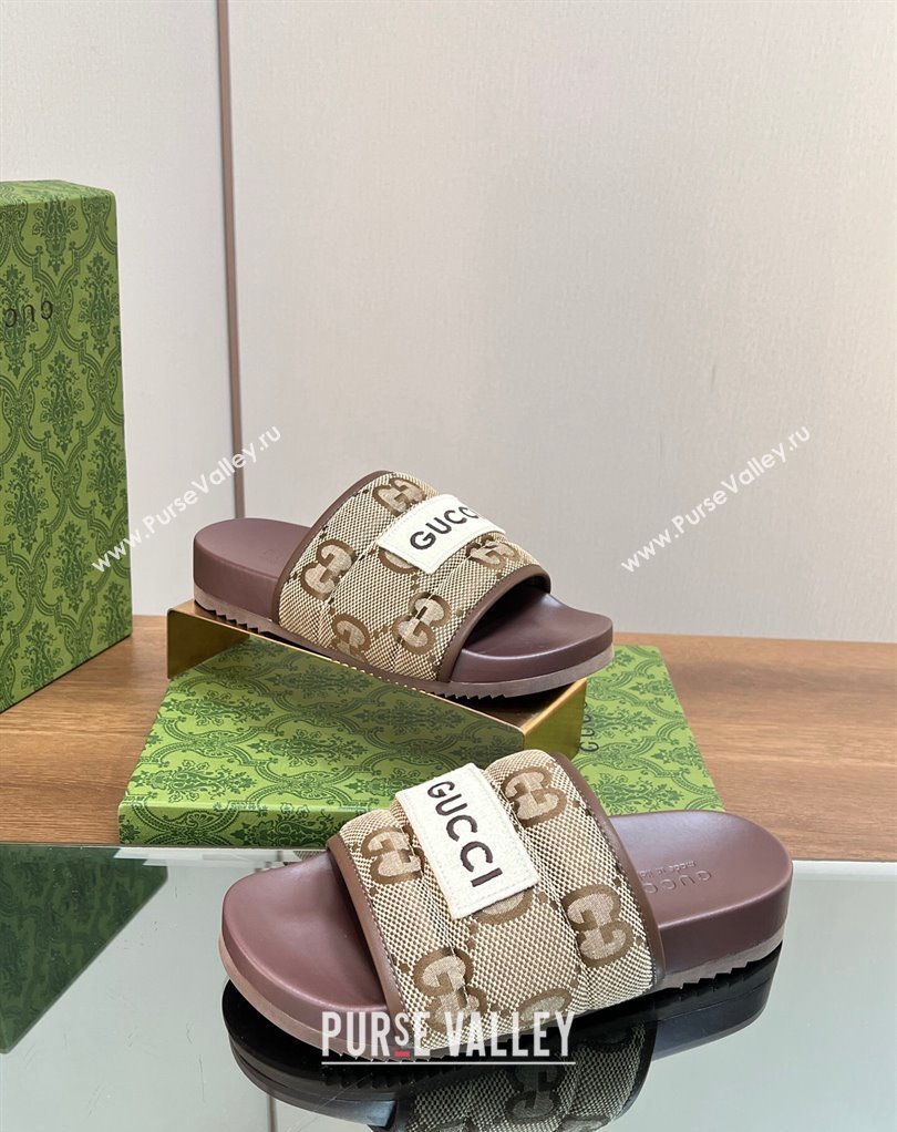 Gucci Women/Men GG slide sandals with Gucci label 771466 02 2024 (modeng-24012002)