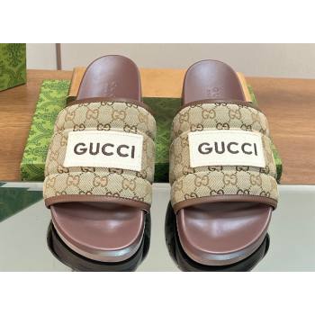 Gucci Women/Men GG slide sandals with Gucci label 771466 04 2024 (modeng-24012004)