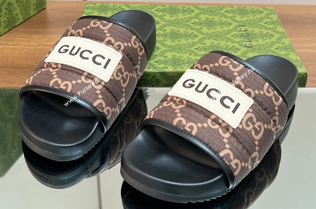 Gucci Women/Men GG slide sandals with Gucci label 771466 01 2024 (modeng-24012001)