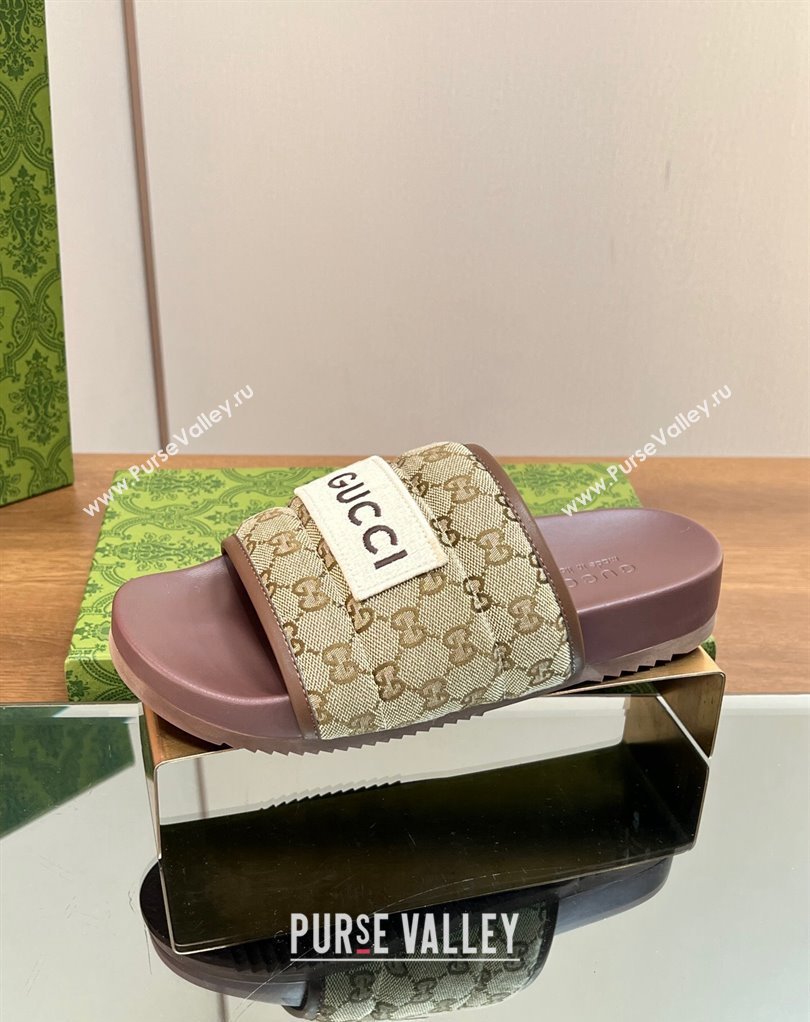 Gucci Women/Men GG slide sandals with Gucci label 771466 04 2024 (modeng-24012004)