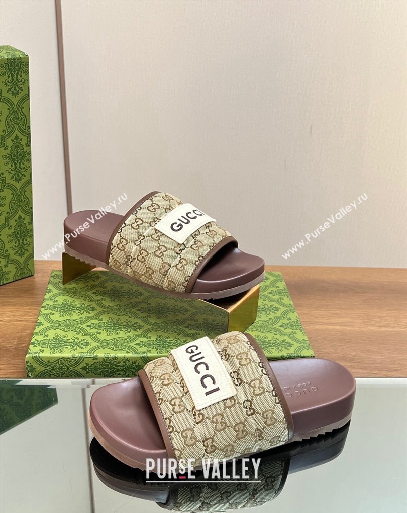 Gucci Women/Men GG slide sandals with Gucci label 771466 04 2024 (modeng-24012004)