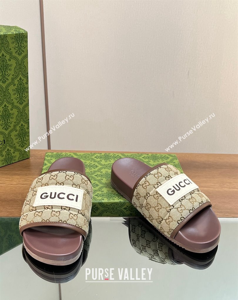 Gucci Women/Men GG slide sandals with Gucci label 771466 04 2024 (modeng-24012004)