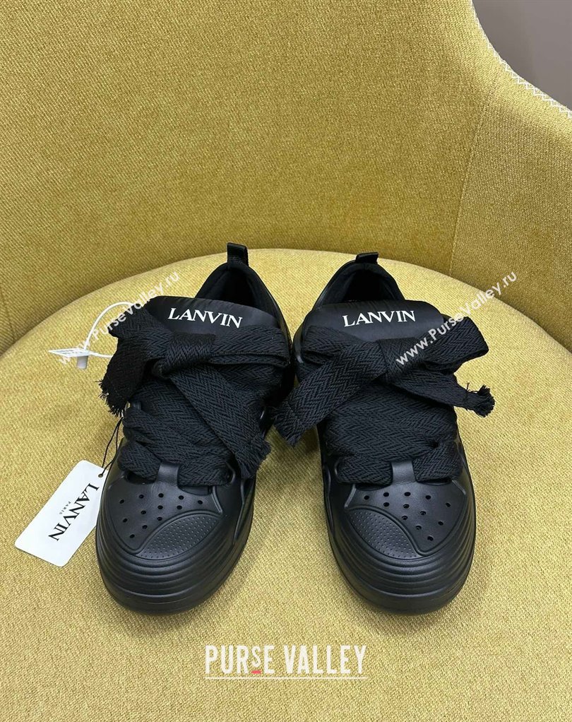 Lanvin CURB COLOR-BLOCK RUBBER Women/Men Sneakers Black 2024 (SS-24012301)