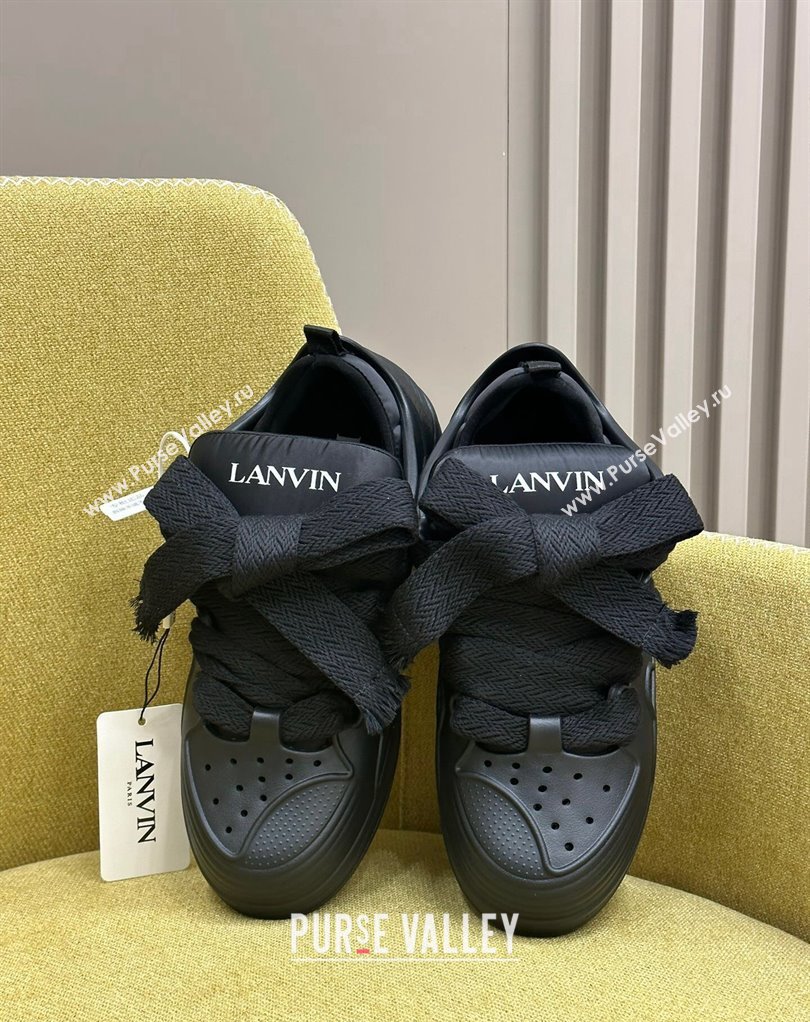 Lanvin CURB COLOR-BLOCK RUBBER Women/Men Sneakers Black 2024 (SS-24012301)