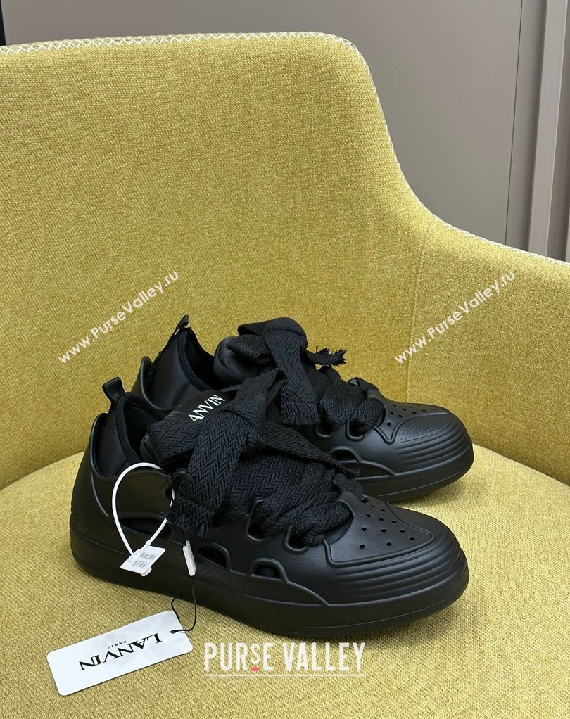 Lanvin CURB COLOR-BLOCK RUBBER Women/Men Sneakers Black 2024 (SS-24012301)