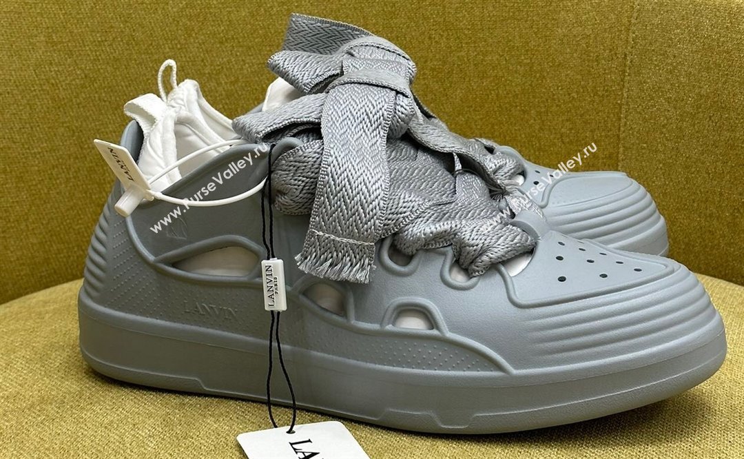 Lanvin CURB COLOR-BLOCK RUBBER Women/Men Sneakers Gray 2024 (SS-24012302)