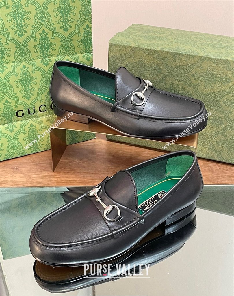 Gucci Mens Horsebit 1953 loafers with Horsebit ‎757769 Black 2024 (kaola-24012307)