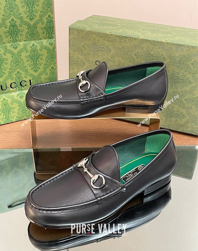 Gucci Mens Horsebit 1953 loafers with Horsebit ‎757769 Black 2024 (kaola-24012307)