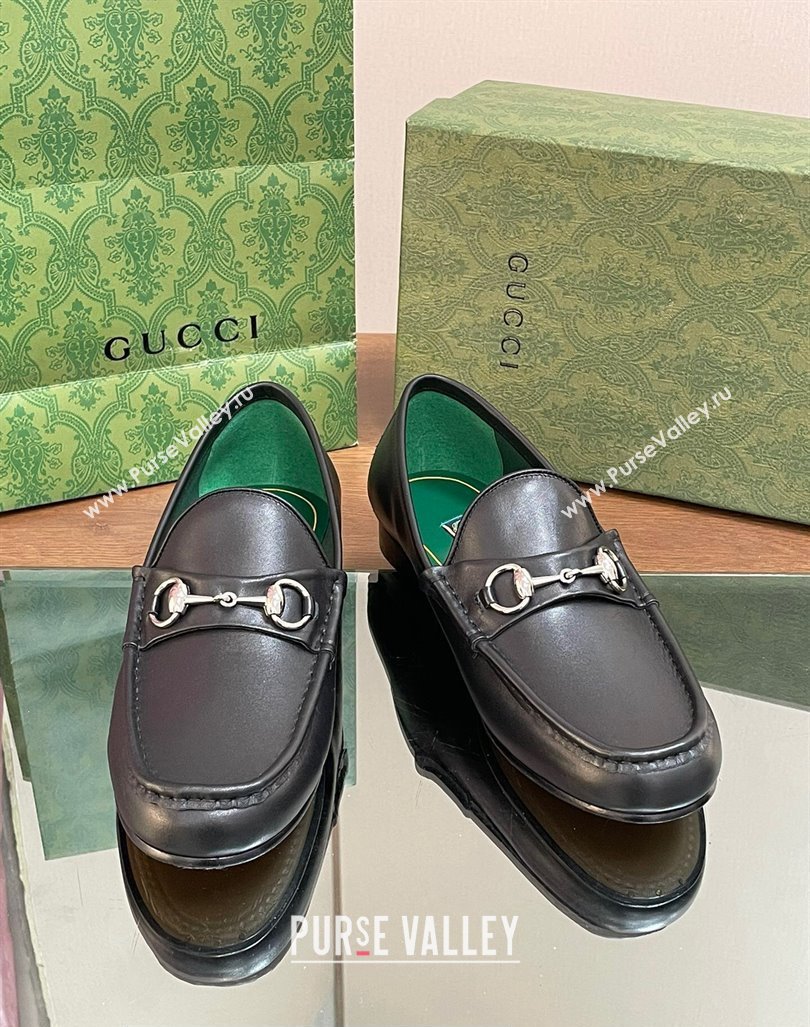Gucci Mens Horsebit 1953 loafers with Horsebit ‎757769 Black 2024 (kaola-24012307)
