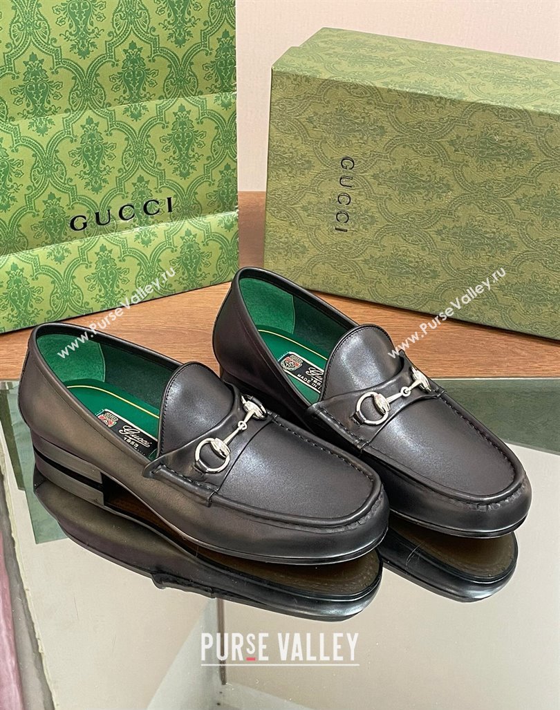 Gucci Mens Horsebit 1953 loafers with Horsebit ‎757769 Black 2024 (kaola-24012307)