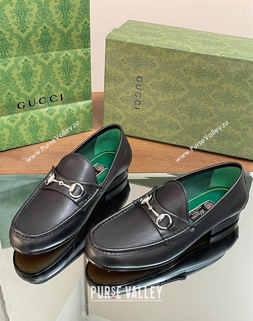 Gucci Mens Horsebit 1953 loafers with Horsebit ‎757769 Black 2024 (kaola-24012307)