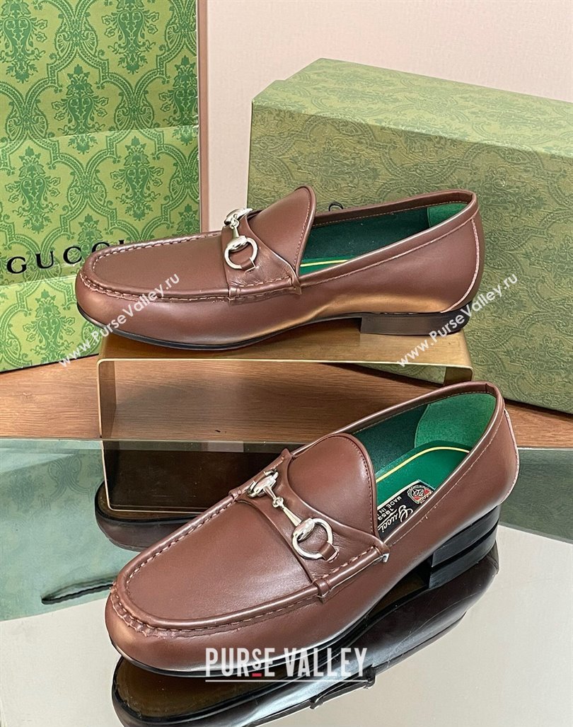 Gucci Mens Horsebit 1953 loafers with Horsebit ‎757769 Brown 2024 (kaola-24012310)