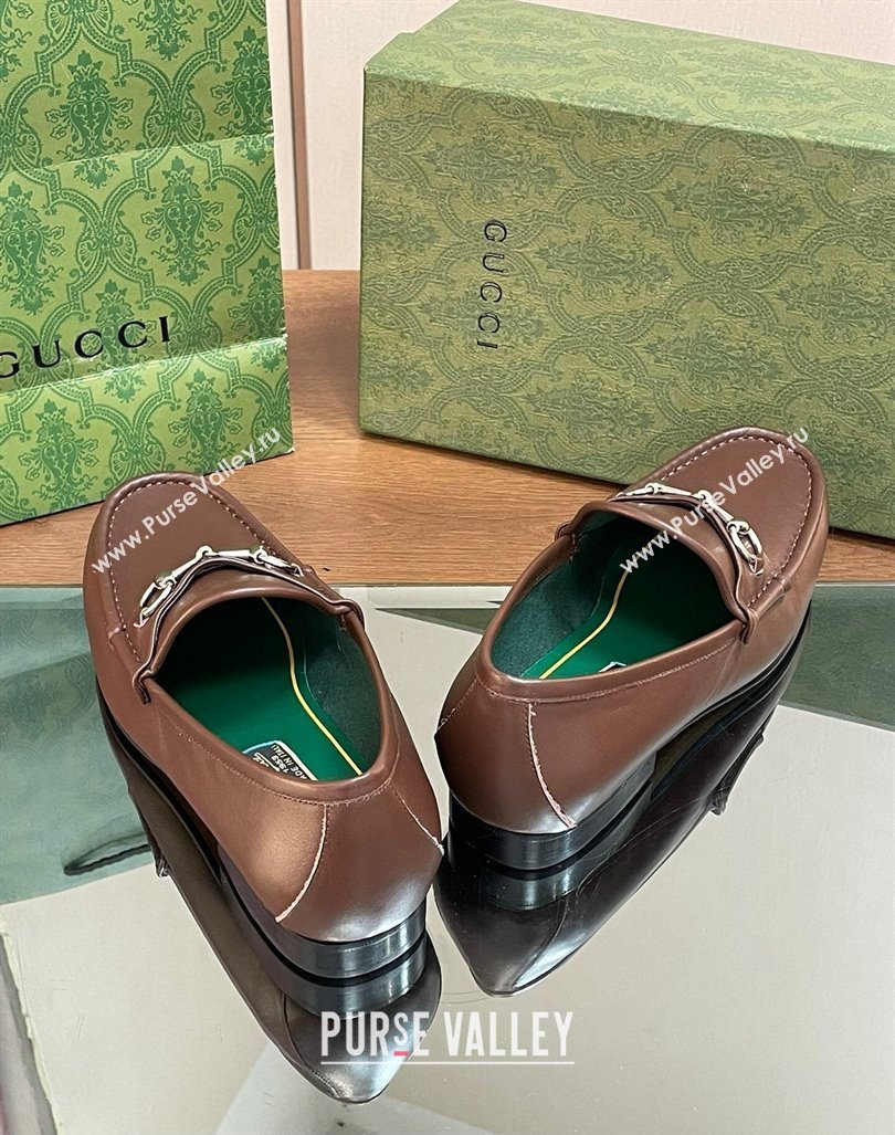 Gucci Mens Horsebit 1953 loafers with Horsebit ‎757769 Brown 2024 (kaola-24012310)