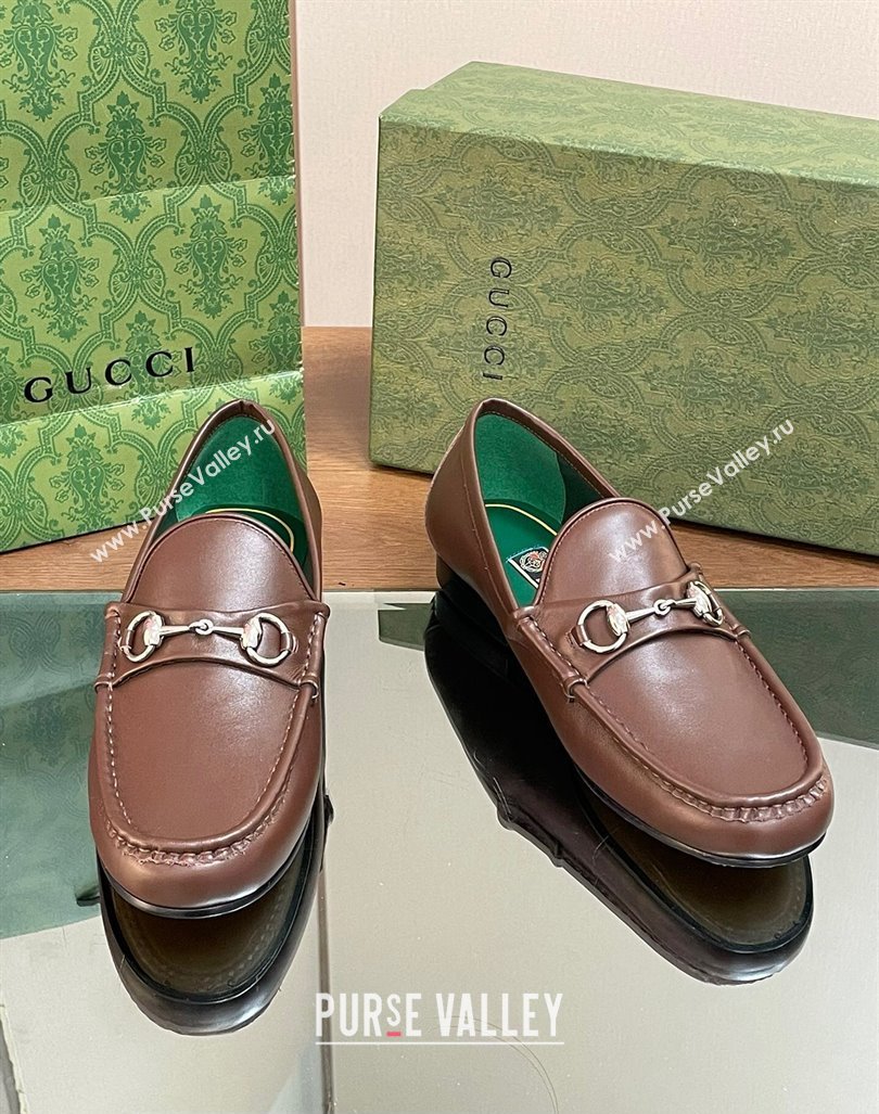 Gucci Mens Horsebit 1953 loafers with Horsebit ‎757769 Brown 2024 (kaola-24012310)