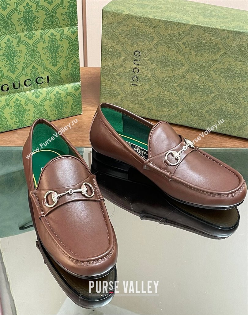 Gucci Mens Horsebit 1953 loafers with Horsebit ‎757769 Brown 2024 (kaola-24012310)