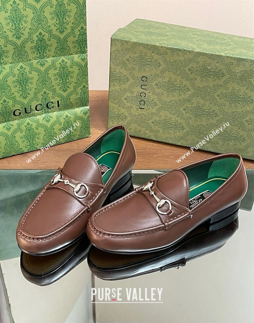 Gucci Mens Horsebit 1953 loafers with Horsebit ‎757769 Brown 2024 (kaola-24012310)