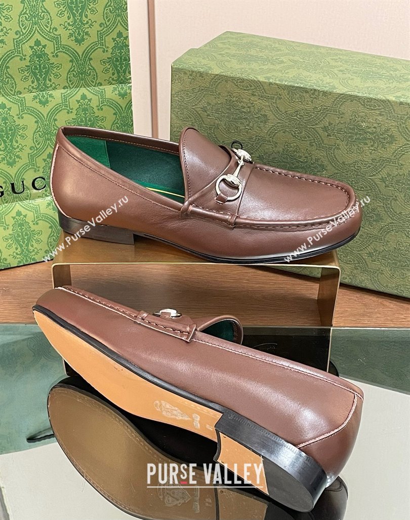 Gucci Mens Horsebit 1953 loafers with Horsebit ‎757769 Brown 2024 (kaola-24012310)