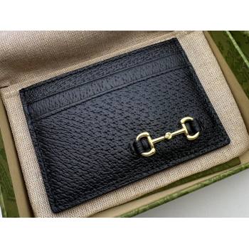 Gucci Card case with Horsebit 700469 in Black leather (dlh-24012917)