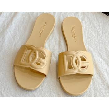 Cheap Sale Dolce Gabbana Rubber beachwear sliders Beige (guodong-24012314)