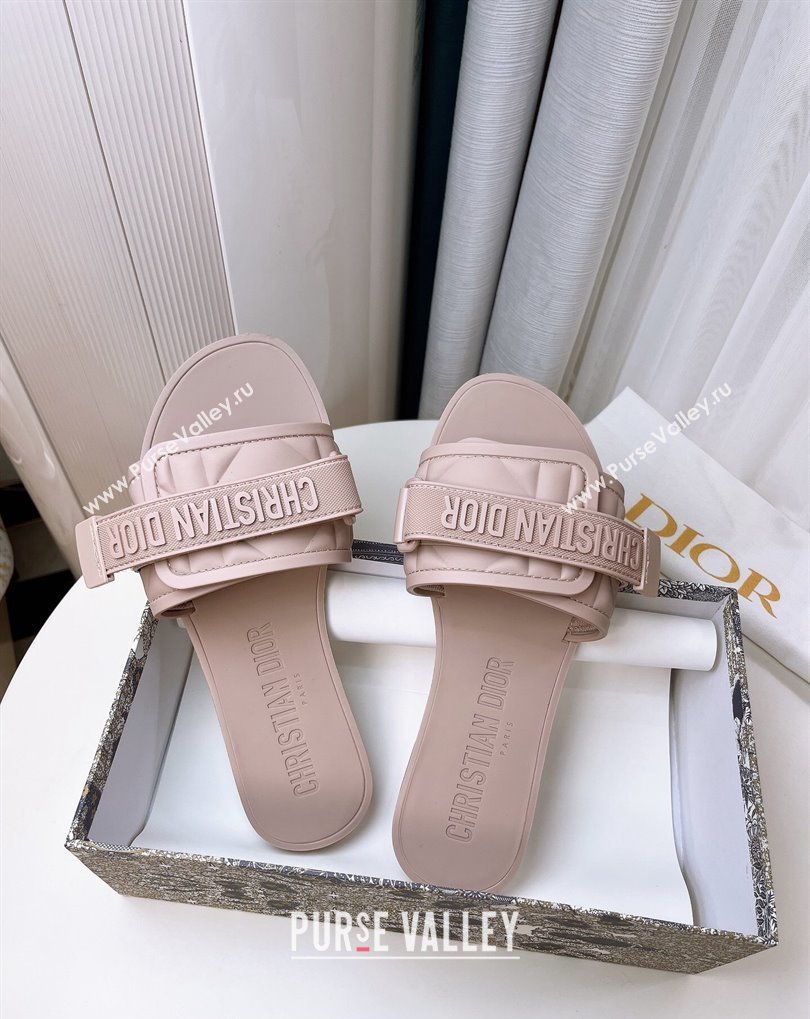 Cheap Sale Dior Dio(r)evolution Slides in Cannage PVC Nude (guodong-24012417)