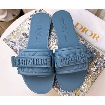 Cheap Sale Dior Dio(r)evolution Slides in Cannage PVC Blue (guodong-24012418)
