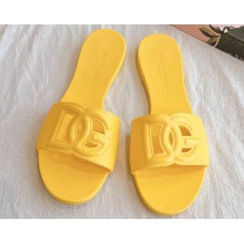 Cheap Sale Dolce Gabbana Rubber beachwear sliders Yellow (guodong-24012318)