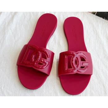 Cheap Sale Dolce Gabbana Rubber beachwear sliders Red (guodong-24012316)