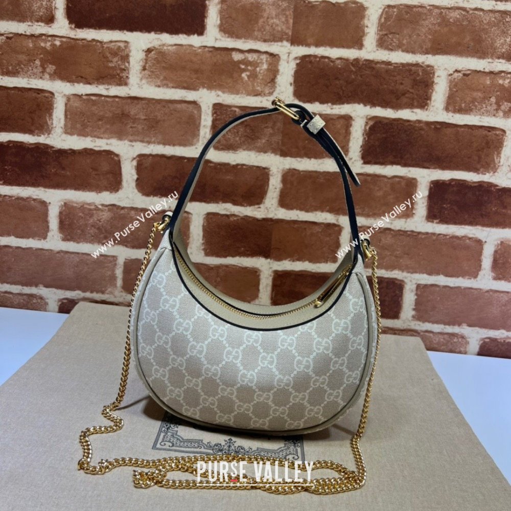 Gucci Half-moon-shaped mini bag with Interlocking G 726843 GG canvas Oatmeal (dlh-24012702)