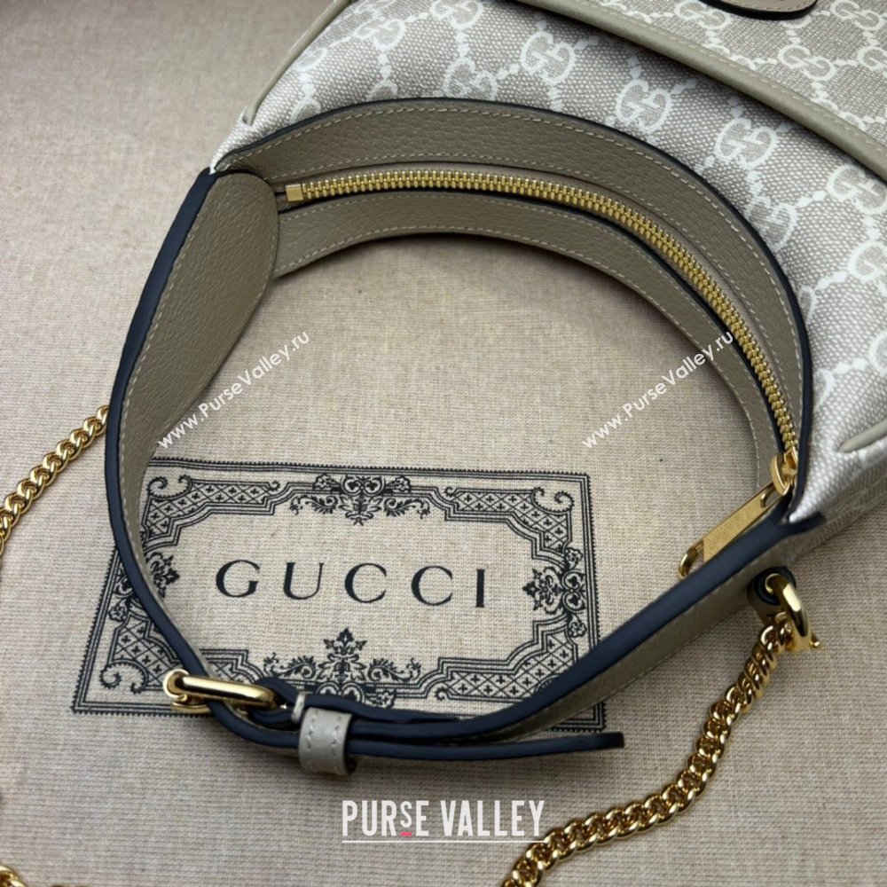 Gucci Half-moon-shaped mini bag with Interlocking G 726843 GG canvas Oatmeal (dlh-24012702)